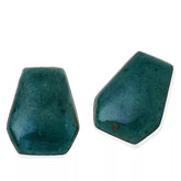 Pendientes Jay King de plata de ley con calcedonia azul verdoso y flores